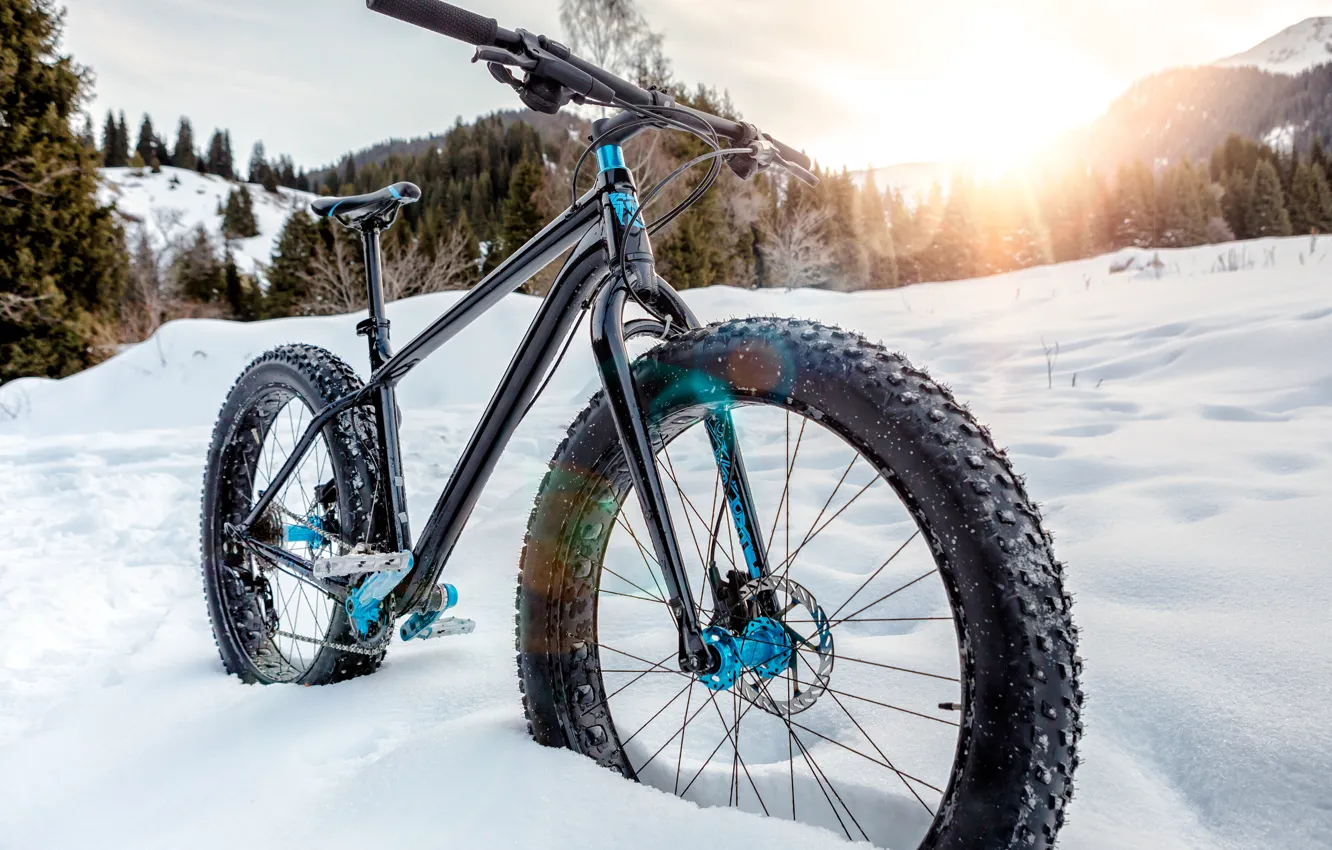 Фото обои bike, snow, cold