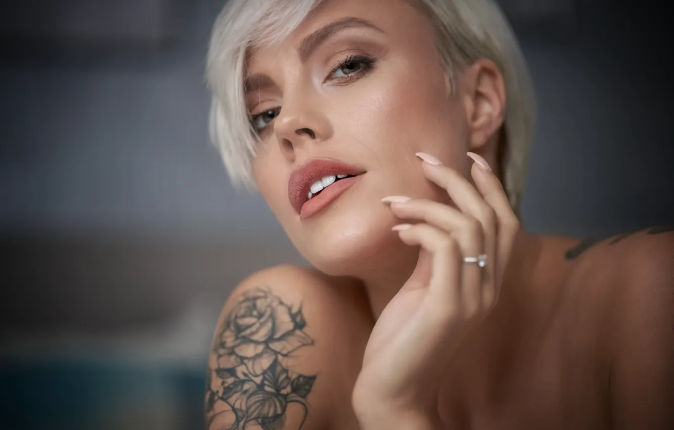 Фото обои девушка, лицо, модель, Martin Fuhrmann