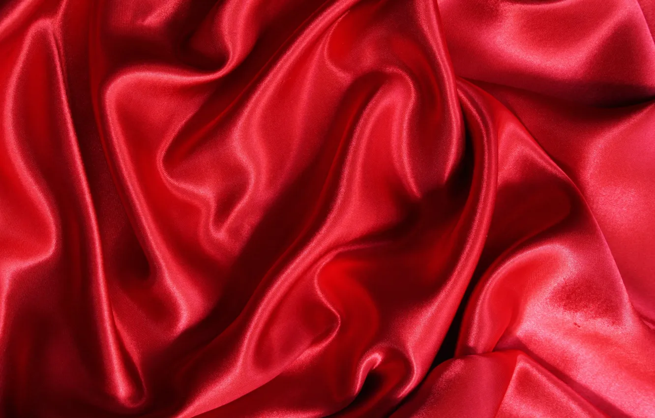 Фото обои блеск, текстура, ткань, красная, алая, складки