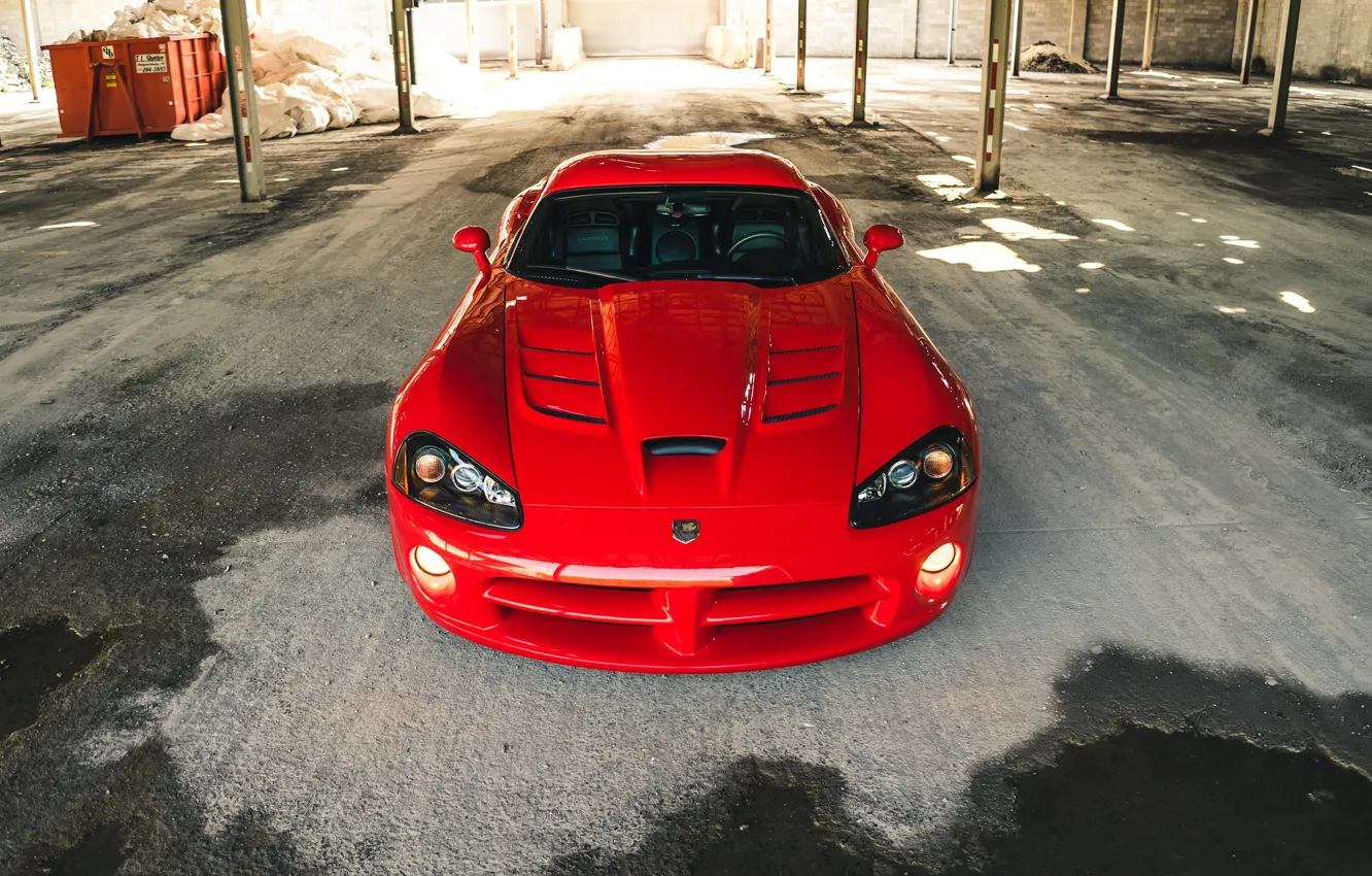 Фото обои Dodge, Viper, SRT10, RED, Face