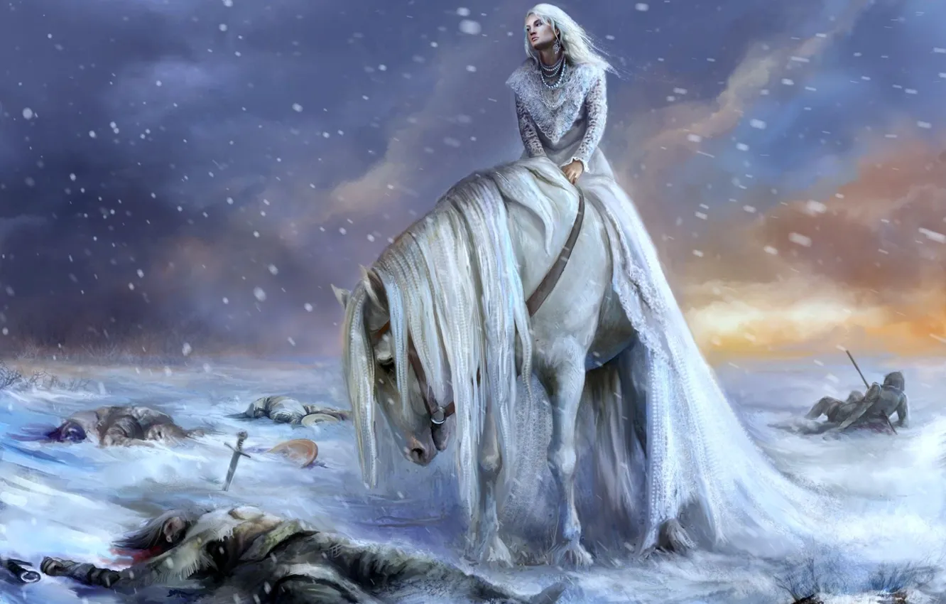 Фото обои Mane, Woman Wallpaper, Horse Background
