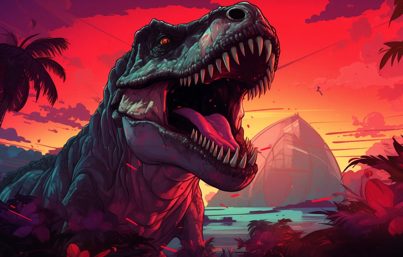 Фото обои art, Animal, dinosaur