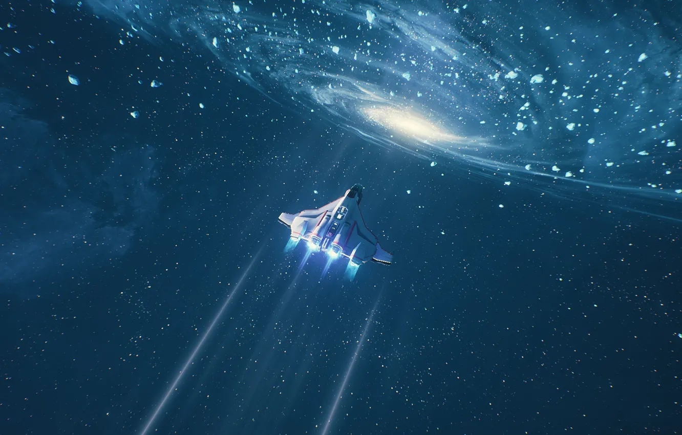 Фото обои Космос, космический, Экшен, инди шутер, EVERSPACE