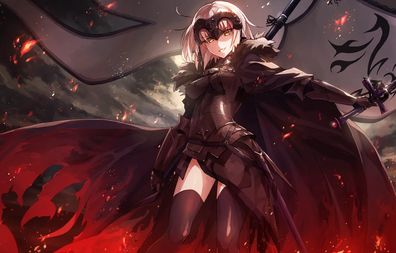 Фото обои Девушка, Меч, Аниме, Арт, Fate / Grand Order, Судьба великая кампания