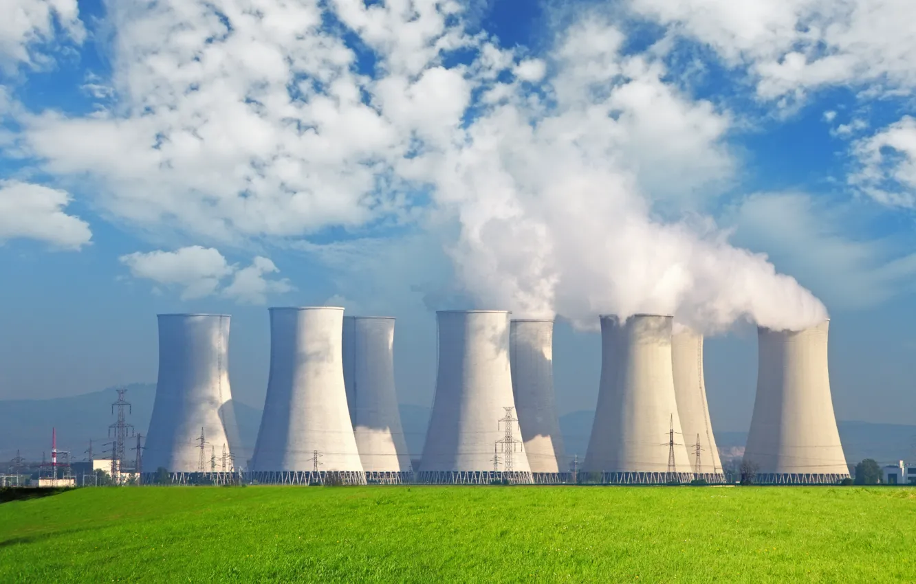 Фото обои sky, steam, power, energy, technology, electricity, progress, nuclear power