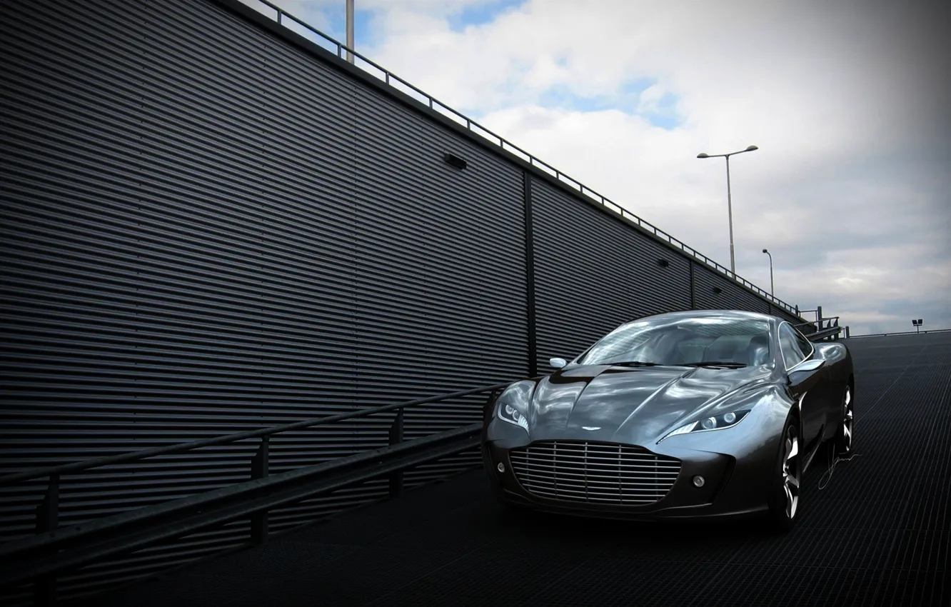 Фото обои Aston Martin, Авто, Концепт, Серый, Gauntlet, Передок