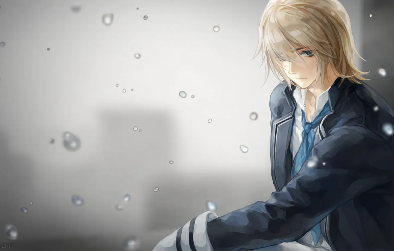 Фото обои грусть, настроение, парень, блондин