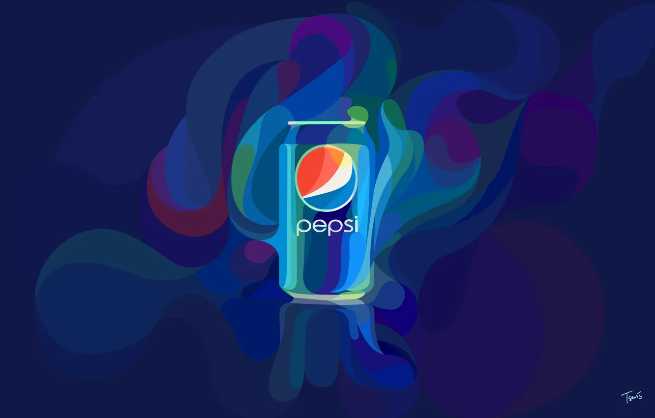 Фото обои стиль, фон, банка, напиток, Pepsi