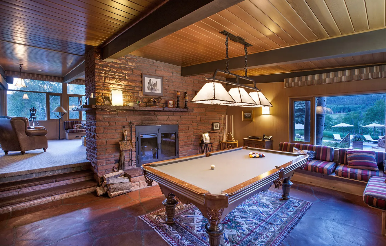 Фото обои home, ranch, billiard, colorado, aspen