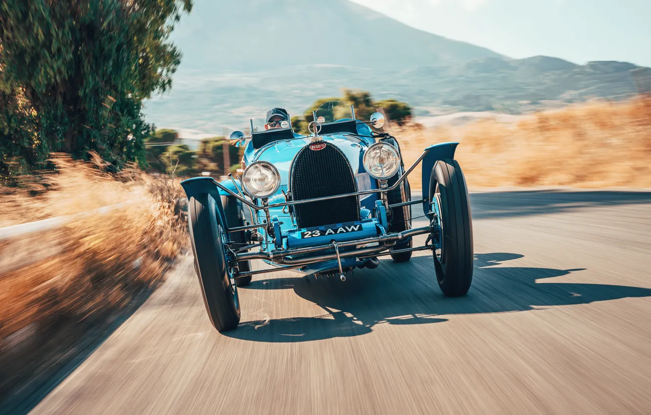 Фото обои Bugatti, drive, Bugatti Type 35, Type 35