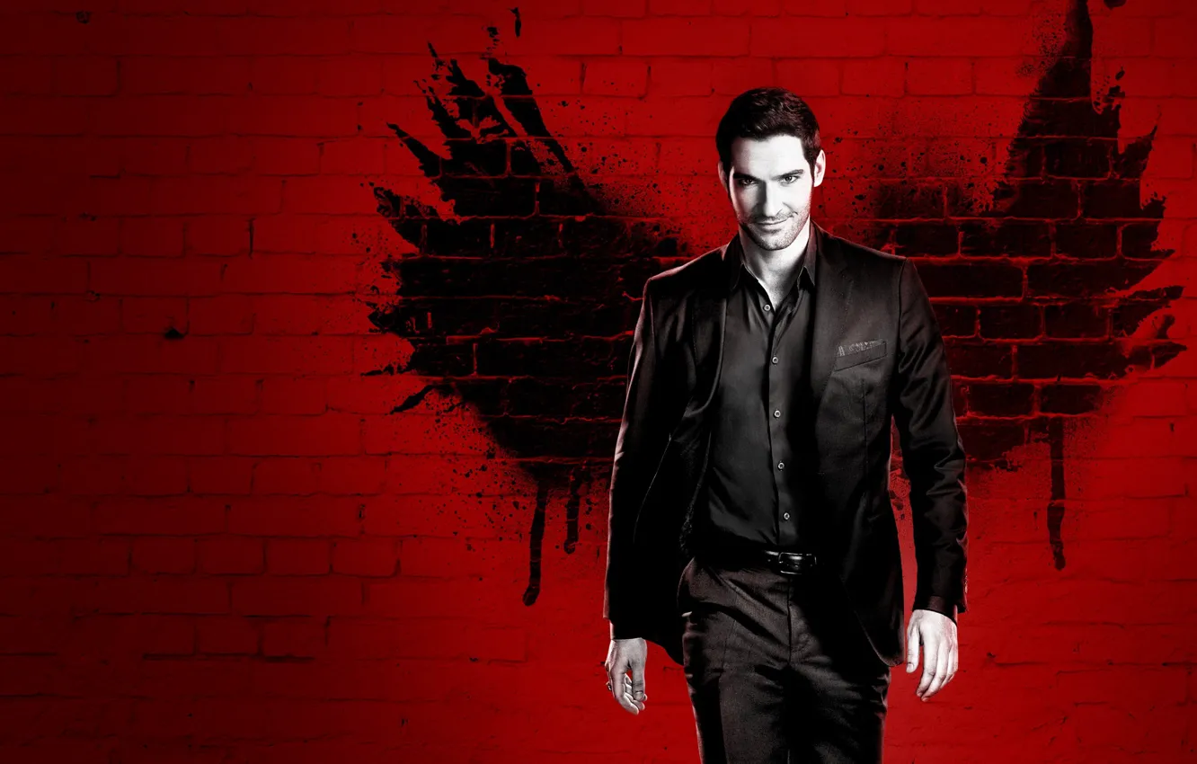 Фото обои крылья, мужчина, Lucifer, Люцифер, Lucifer (сериал)