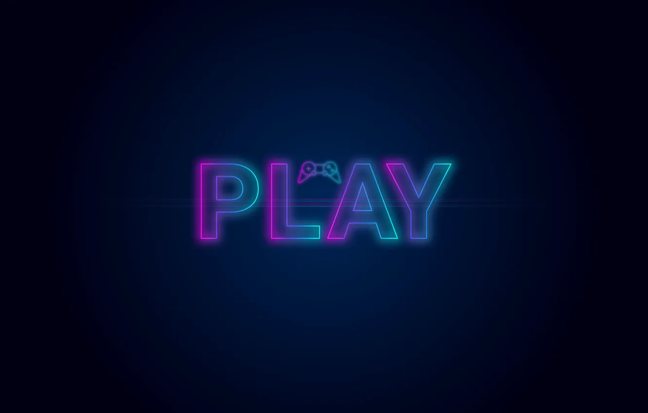 Фото обои game, control, neon, player, arcade, video game, game console, Play