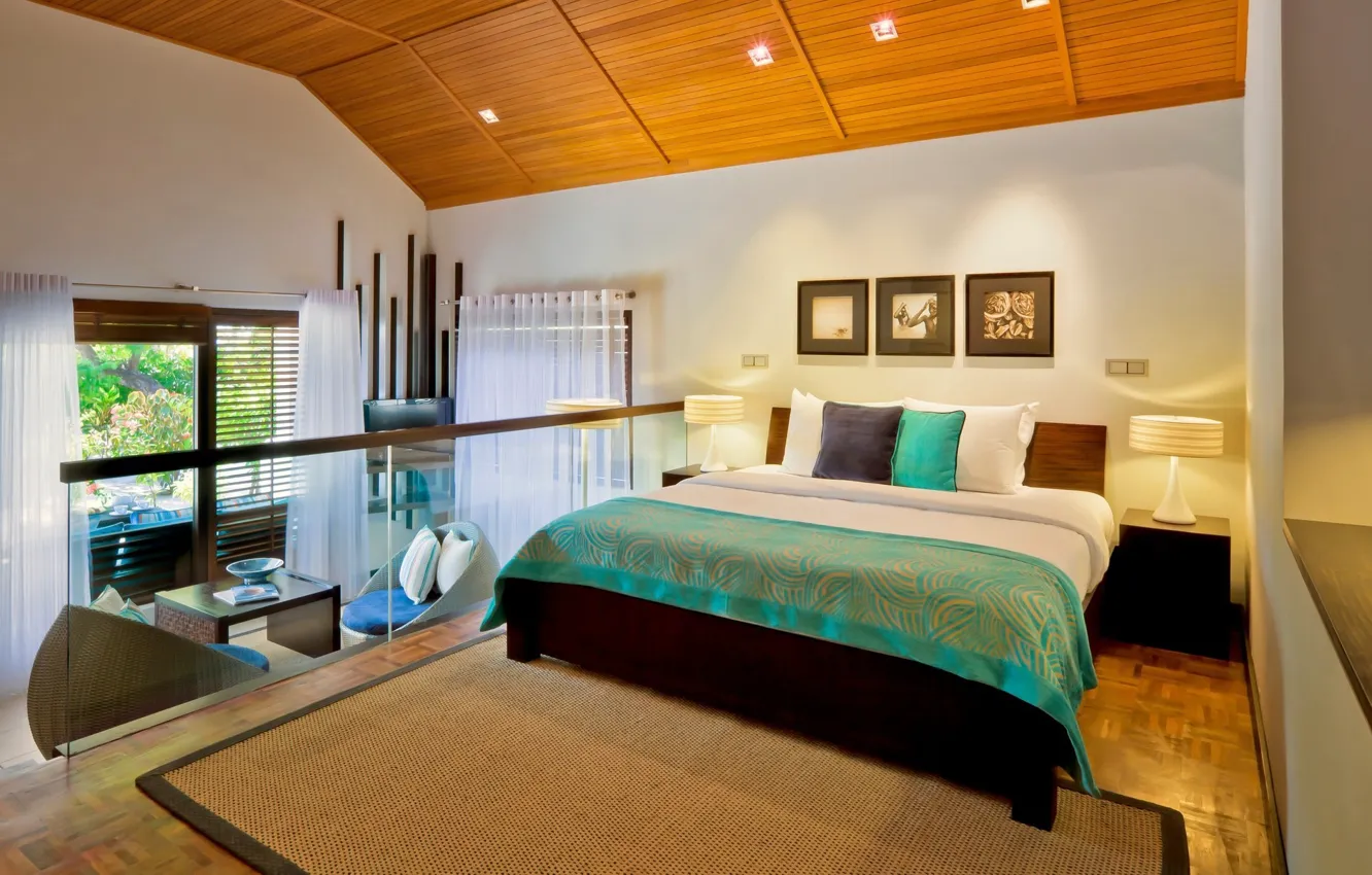 Фото обои room, interior, bed