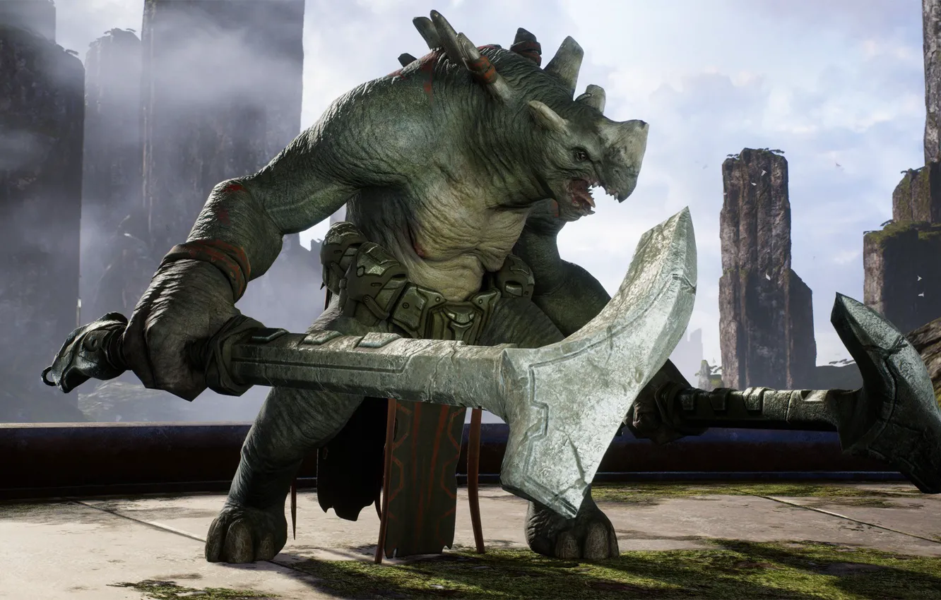 Фото обои game, Warhammer, monster, Hammer, Paragon, Grux