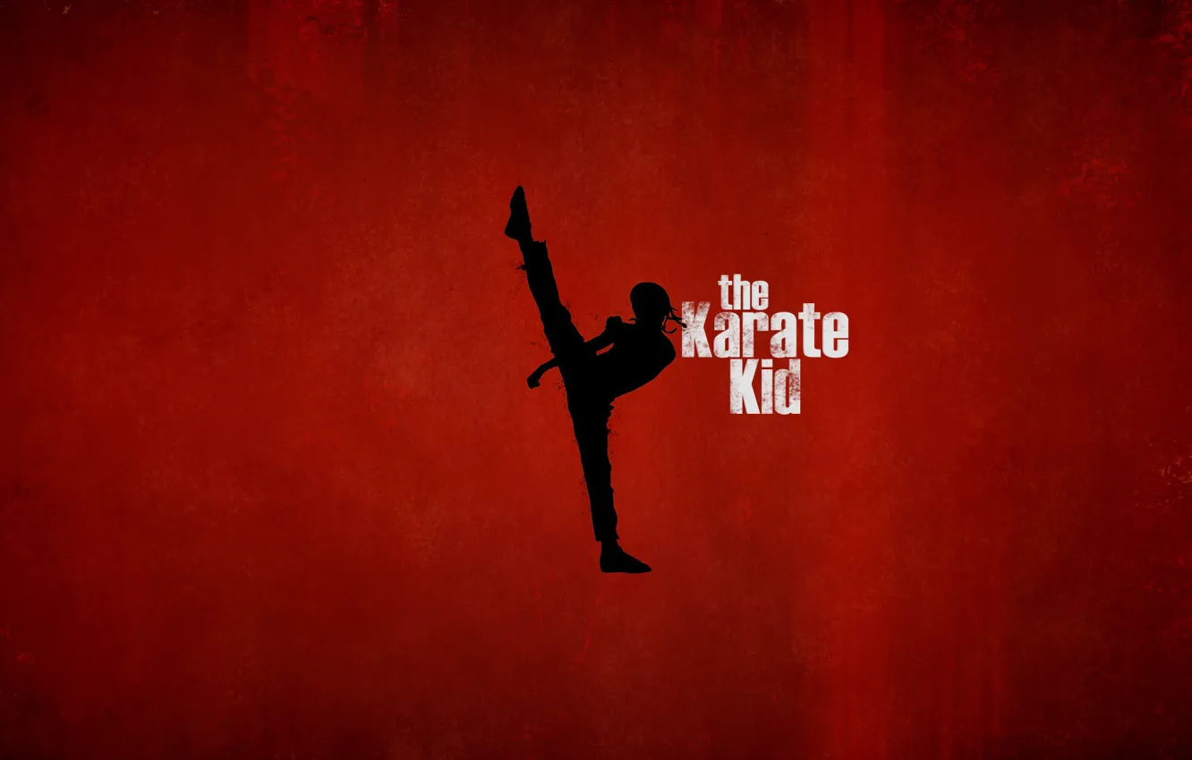 Фото обои красный, фон, спорт, силуэт, кунг-фу, Джейден Смит, Jaden Smith, The Karate Kid