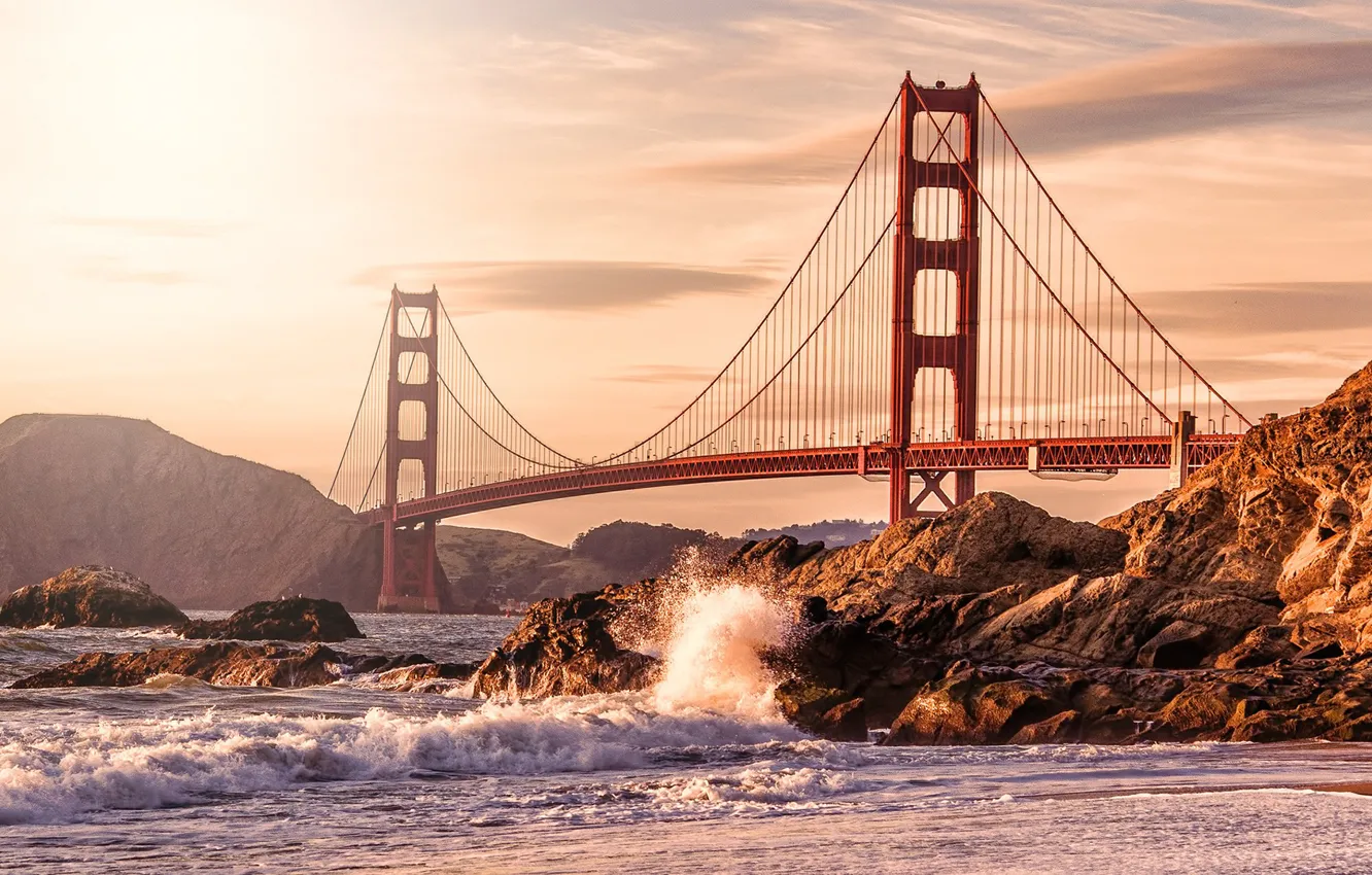 Фото обои Мост, Америка, Сша, Сан - Франциско