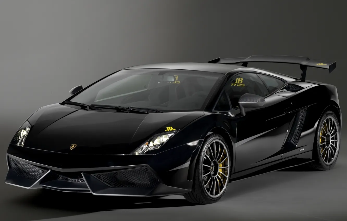 Фото обои car, Lamborghini, Gallardo, black, wallpapers, fon, LP570-4, Blancpain Edition
