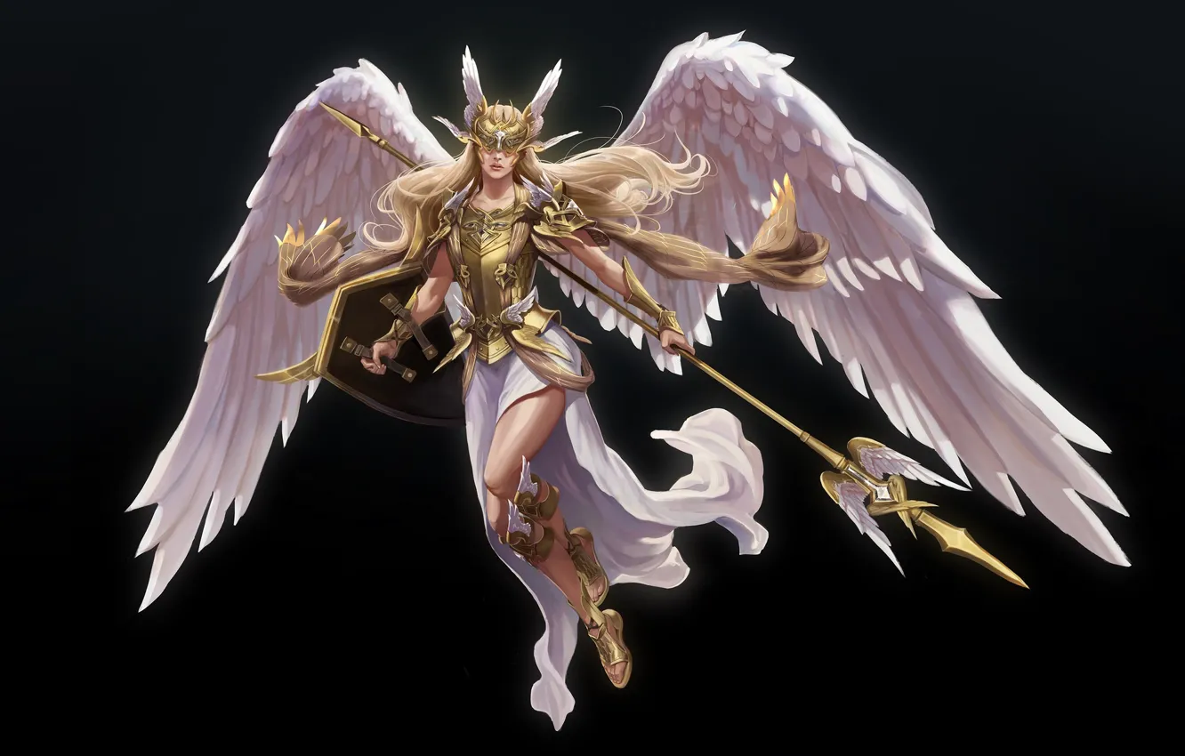 Фото обои крылья, ангел, арт, Hyein Go, an angel knigth