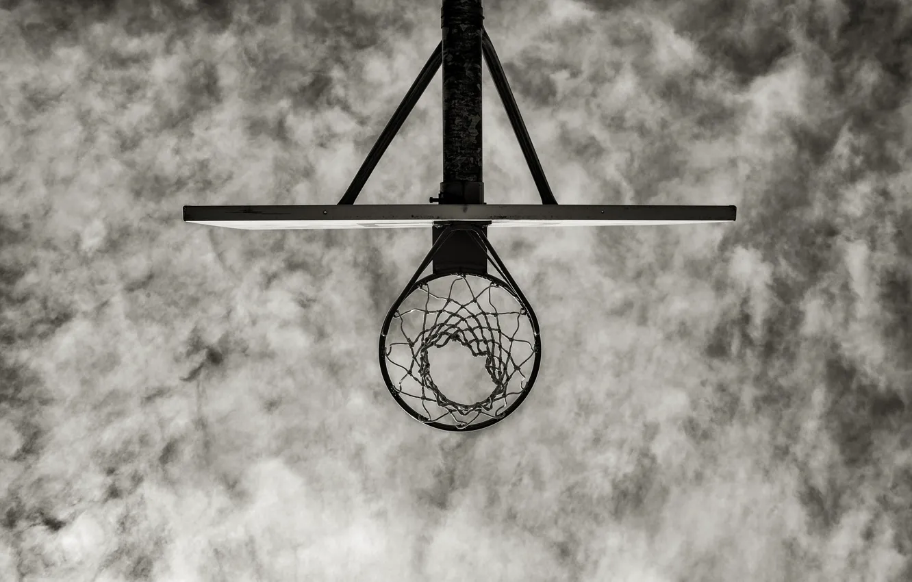 Фото обои кольцо, щит, баскетбол