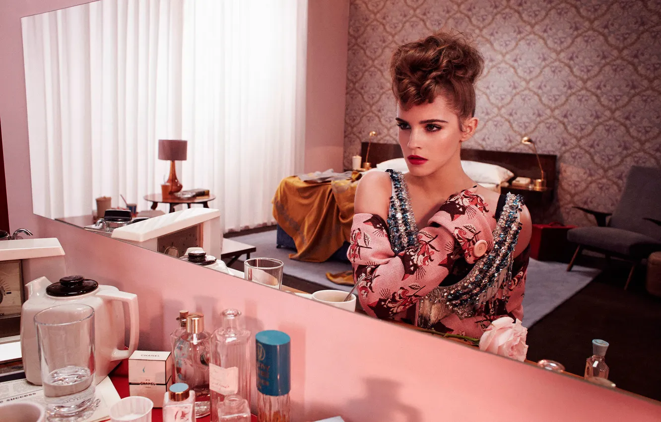 Фото обои Emma Watson, фотосессия, Wonderland