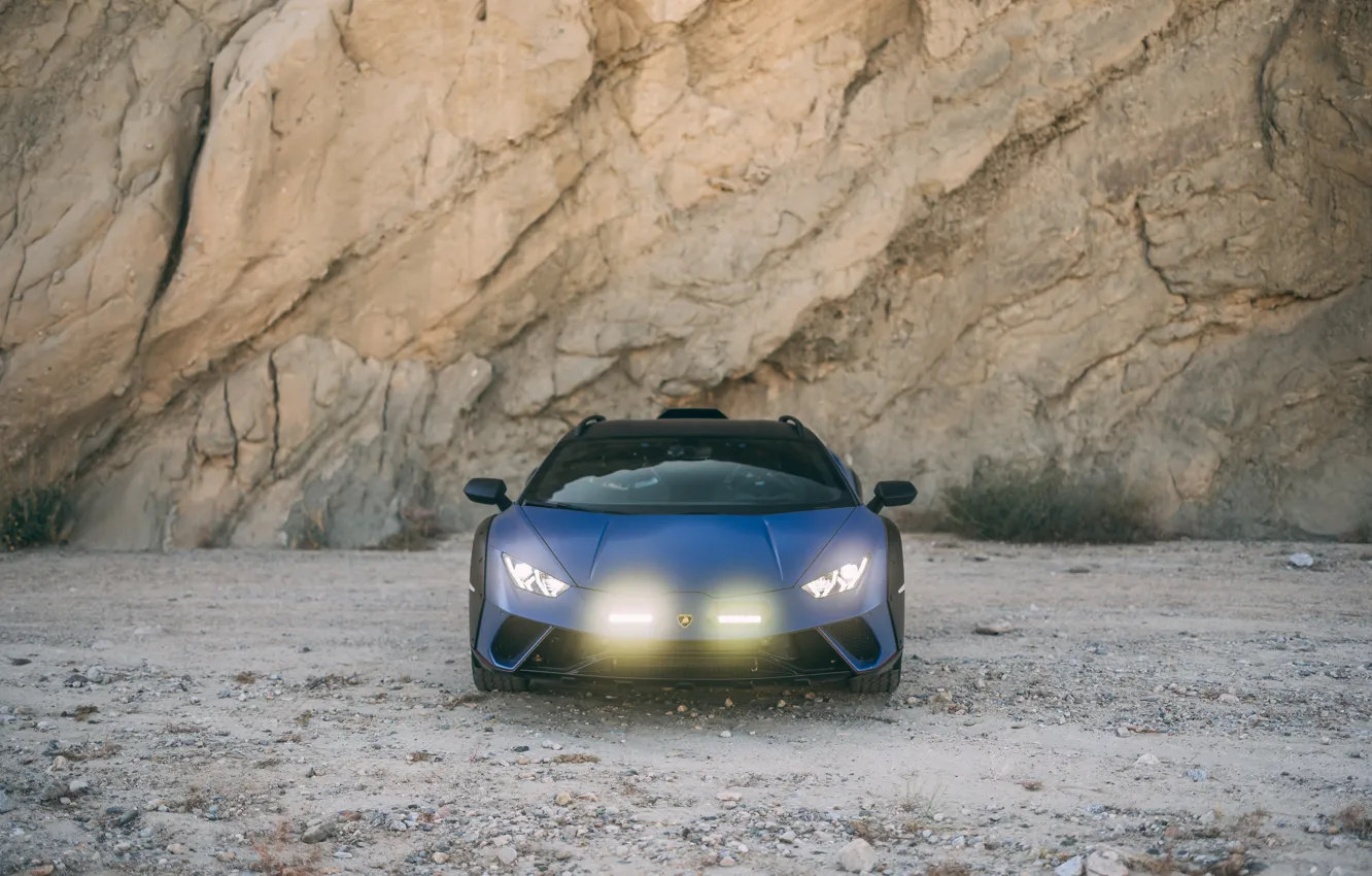 Фото обои Lamborghini, Huracan, headlights, Lamborghini Huracan Sterrato