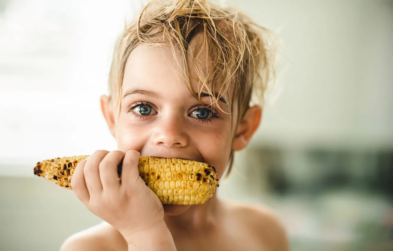 Фото обои кукуруза, ребёнок, Samantha McBride