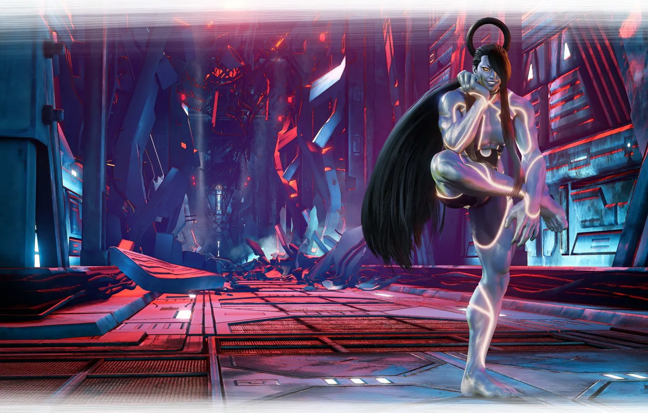 Фото обои улыбка, Street Fighter V, Seth, стоит на одной ноге