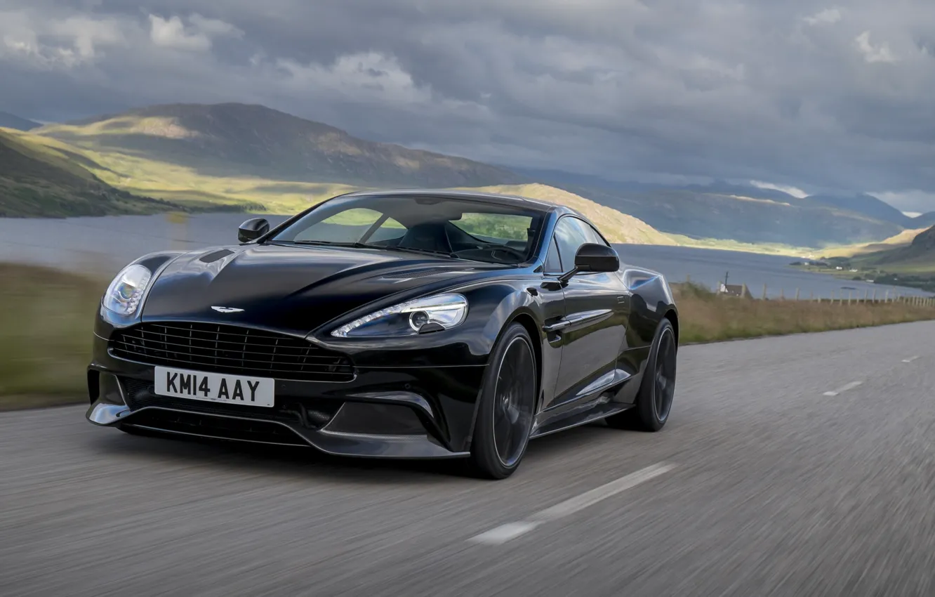 Фото обои Aston Martin, астон мартин, Vanquish, ванквиш, 2014, Carbon Black