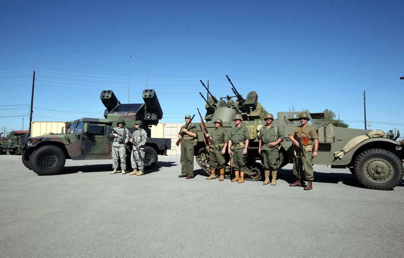 Фото обои military, army, american, US Army, missile, High Mobility Multipurpose Wheeled Vehicle, Stinger, military vehicle