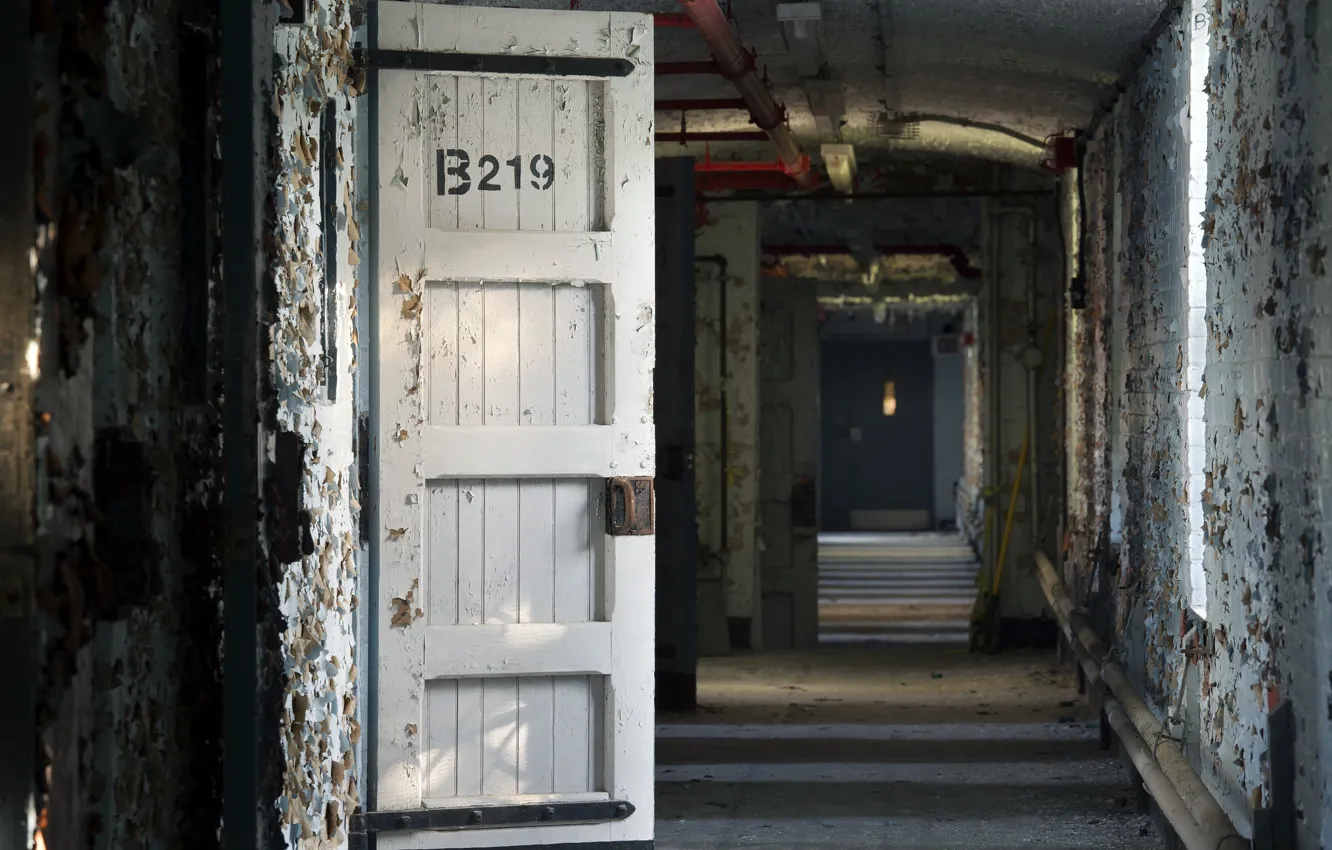 Фото обои фон, двери, коридор