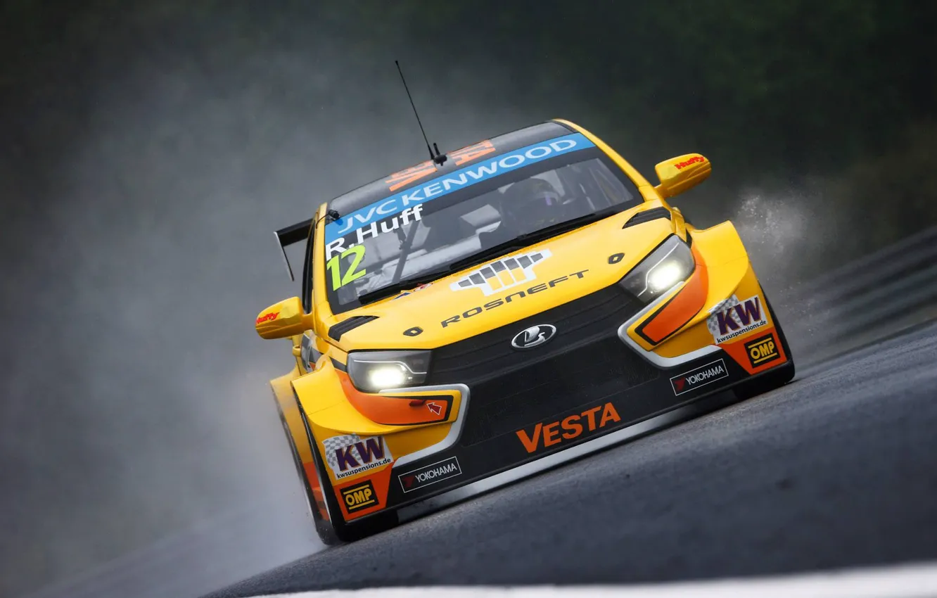 Фото обои Lada, WTCC, Vesta, Сыро, Rob Haff