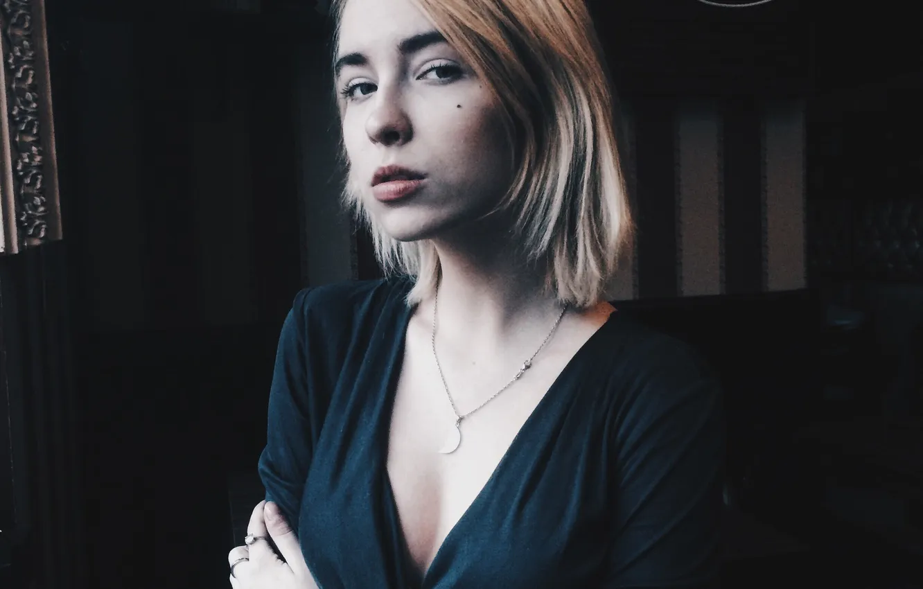 Фото обои взгляд, девушка, girl, woman, Julie Resh