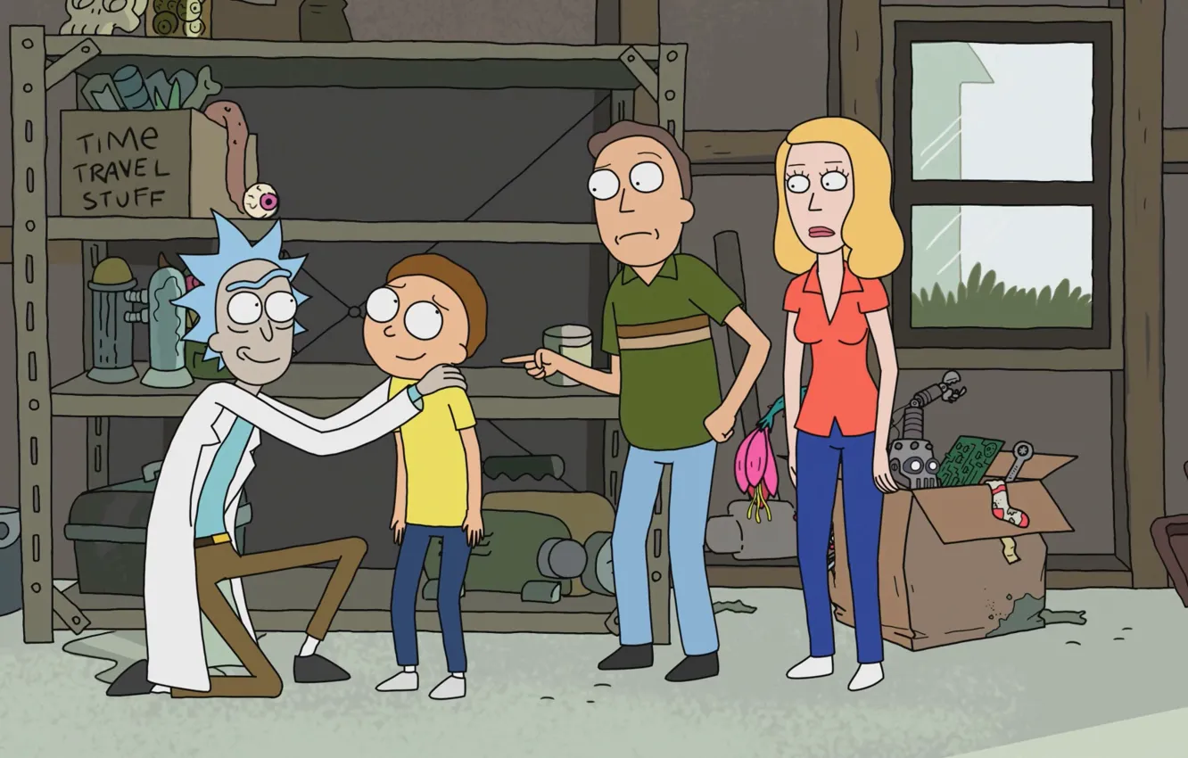 Фото обои мультфильм, сериал, мультсериал, Rick and Morty, Рик и Морти