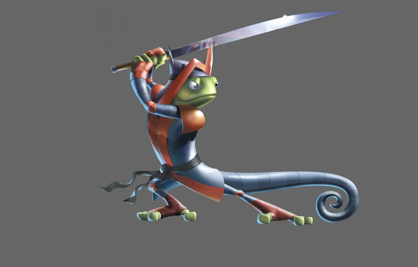 Фото обои ящерица, рыцарь, Novell, SUSE Linux geeko