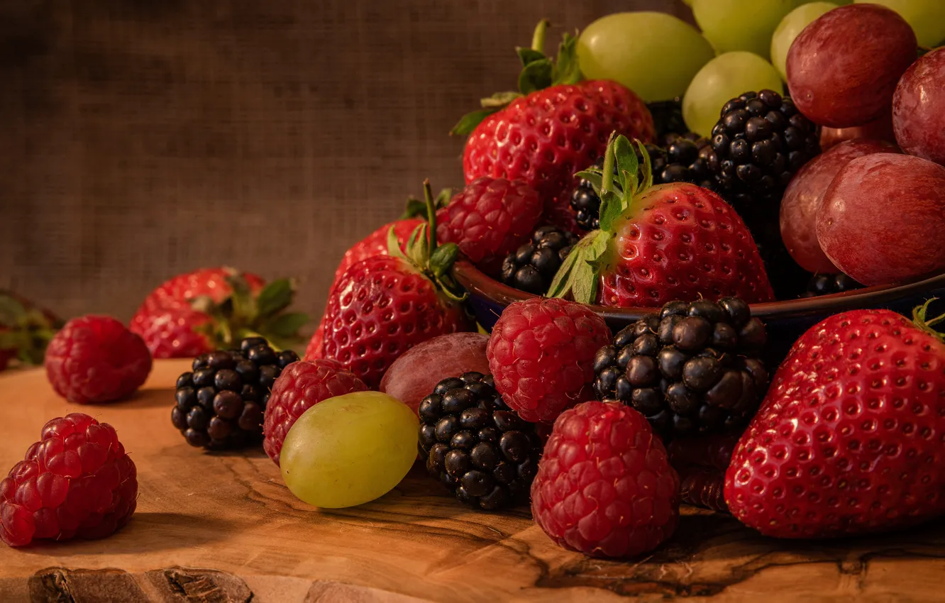 Фото обои лето, ягоды, еда, урожай, клубника, красные, миска, фрукты