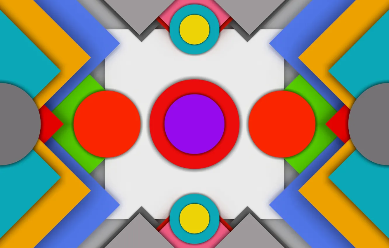 Фото обои круги, треугольники, квадраты, слои
