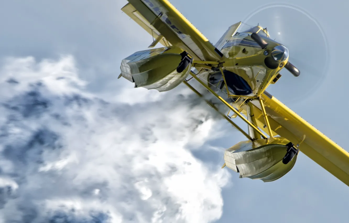 Фото обои Вода, Самолет, Полет, Saab, Противопожарный самолет, Firefighting aircraft, Air Tractor AT-802