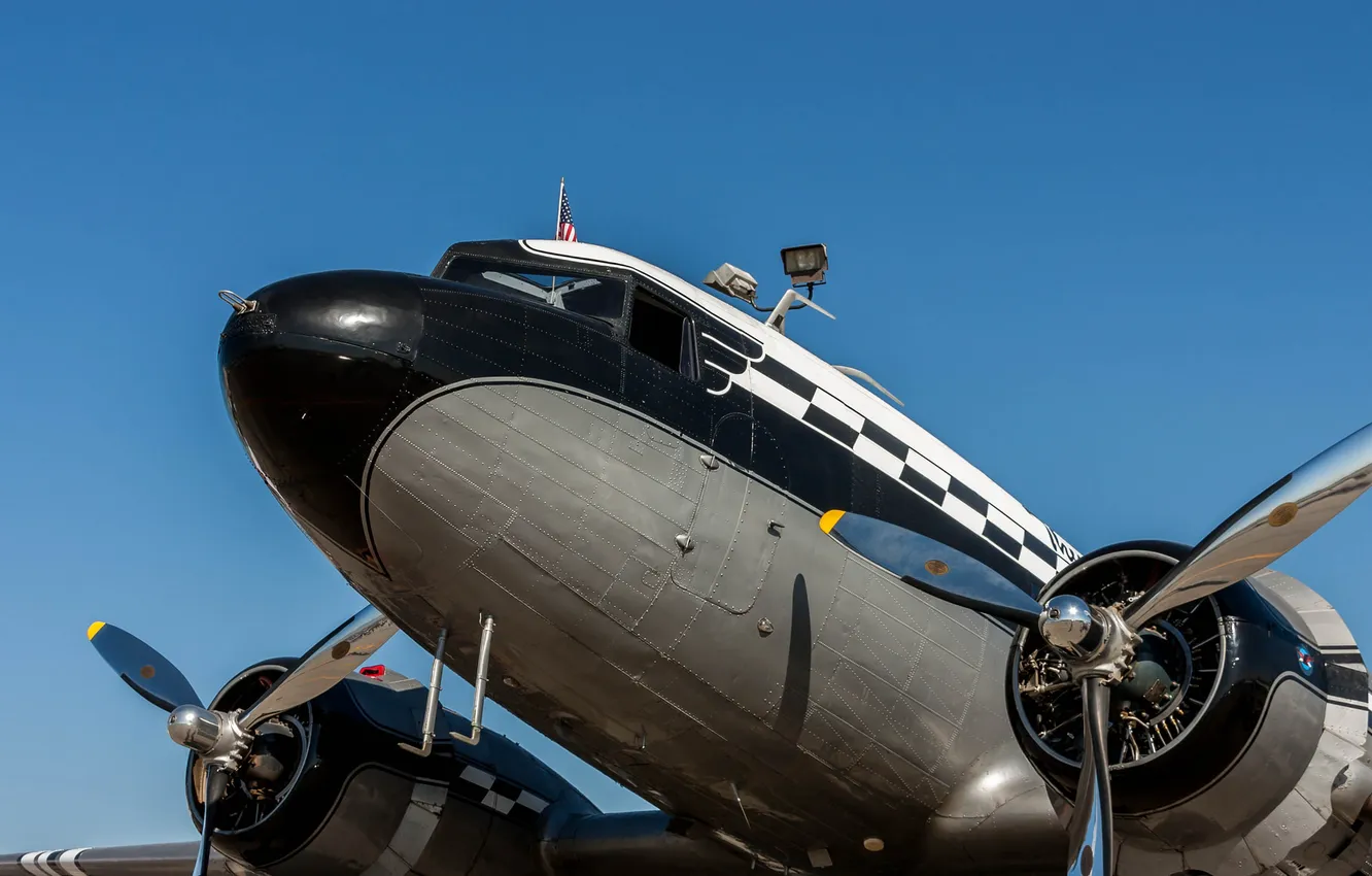 Фото обои самолёт, Douglas, транспортный, DC-3