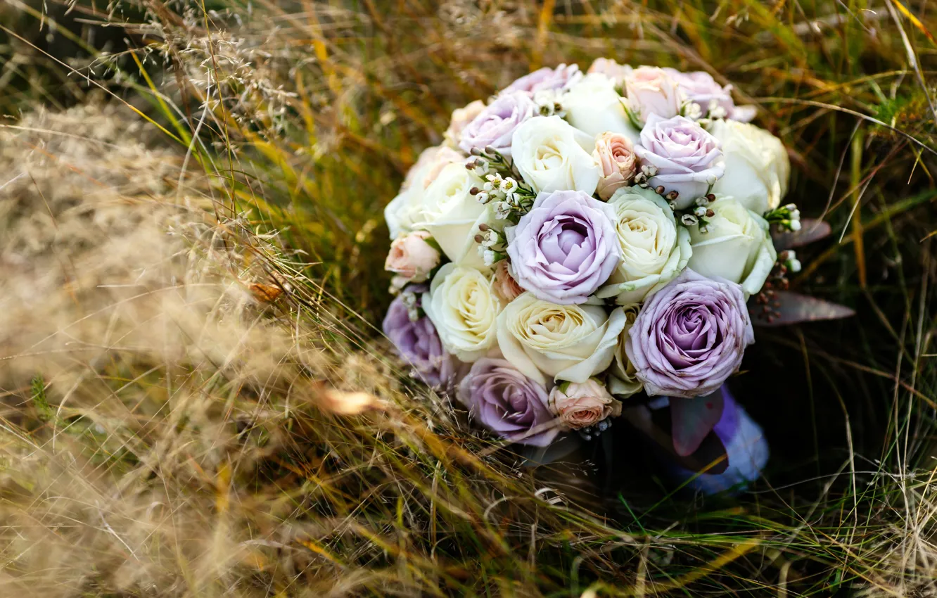 Фото обои цветы, розы, букет, colorful, flowers, bouquet, roses, wedding