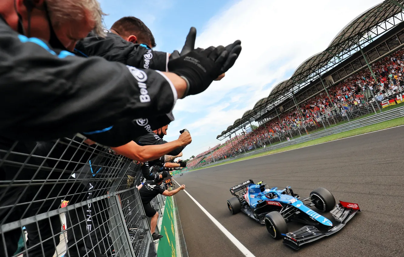 Фото обои formula 1, alpine, ocon