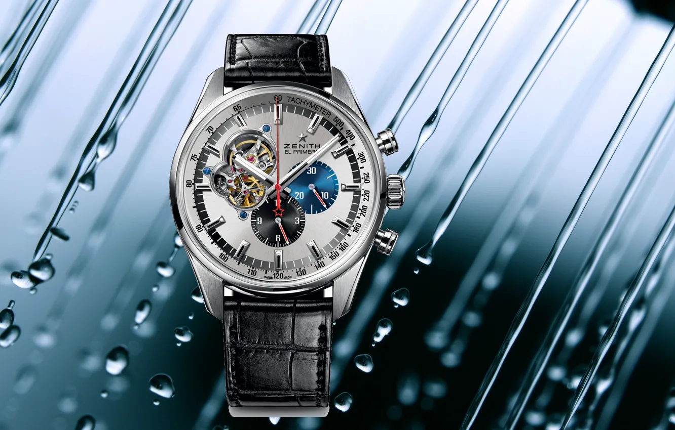 Фото обои вода, часы, Watch, Zenith