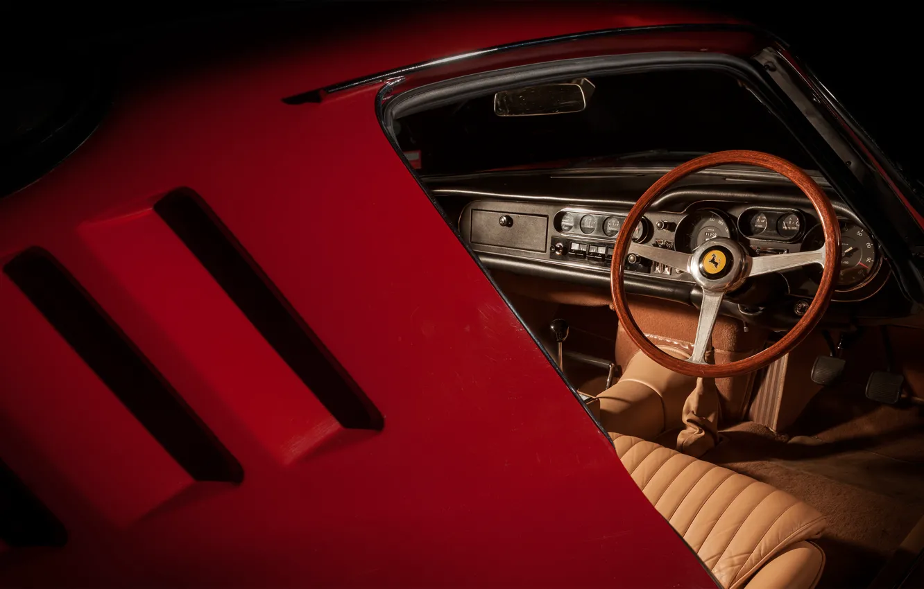 Фото обои ferrari, vintage, classic, interior, 275 gtb