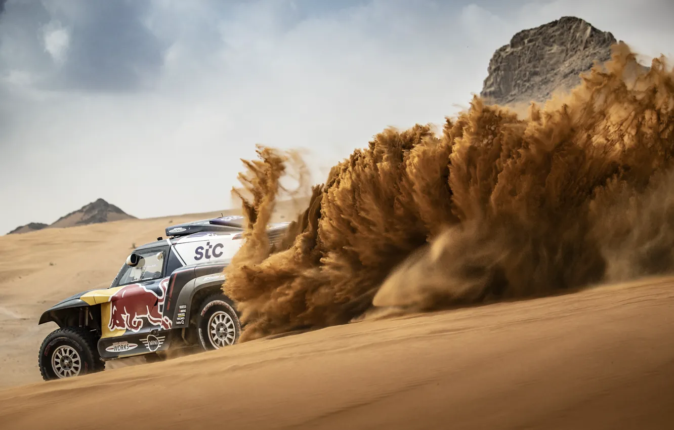 Фото обои Dakar, Sand, MINI, John Cooper Works, Buggy, Rear