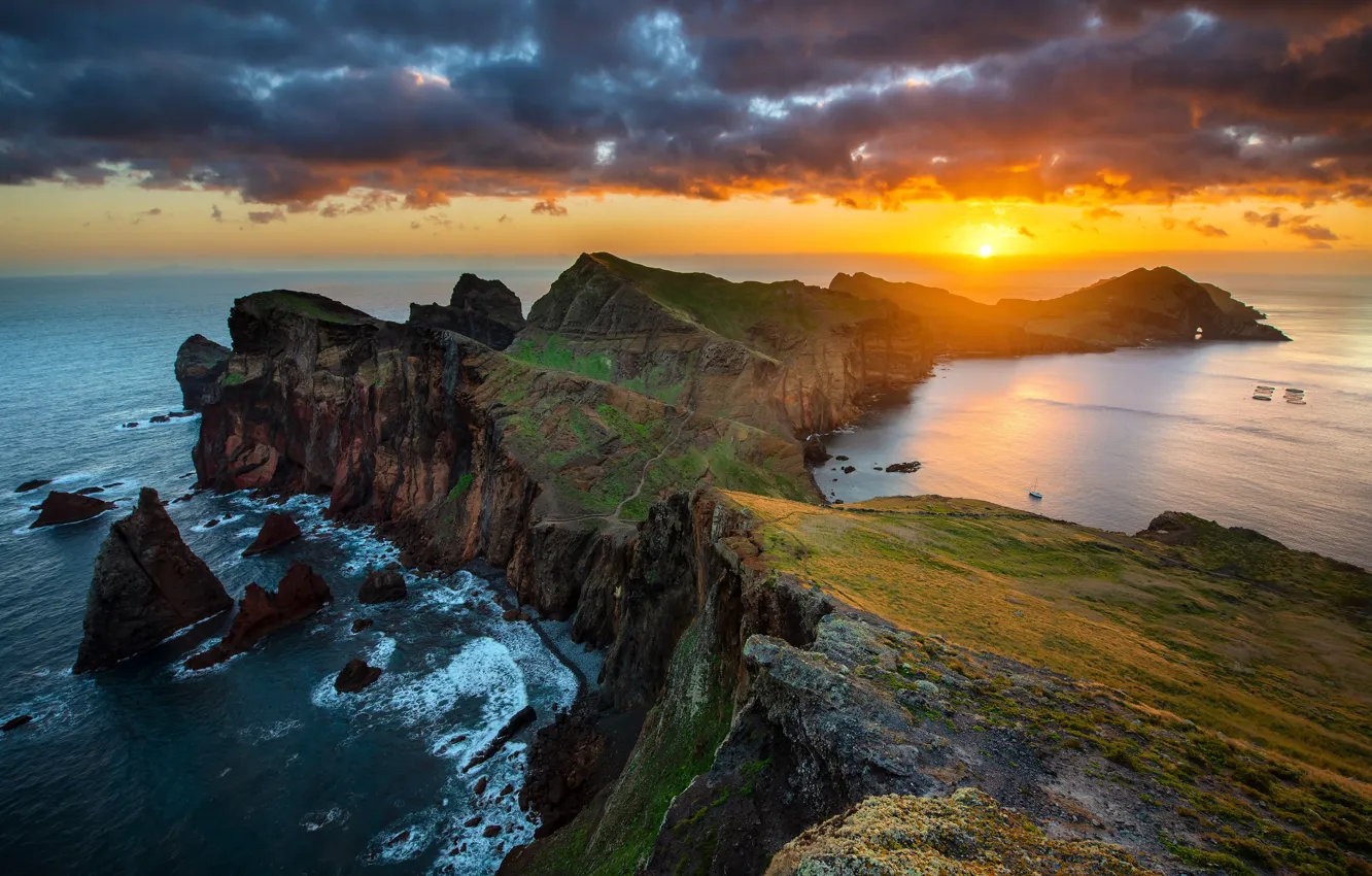 Фото обои море, скалы, берег