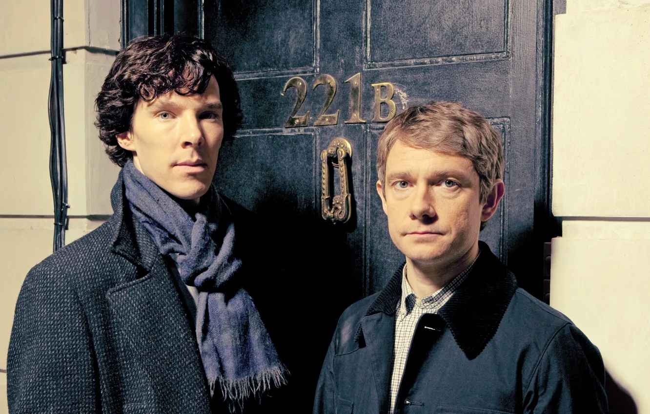 Фото обои 3 сезон, Martin Freeman, Benedict Cumberbatch, Sherlock, Шерлок, Sherlock Holmes, BBC One, season 3