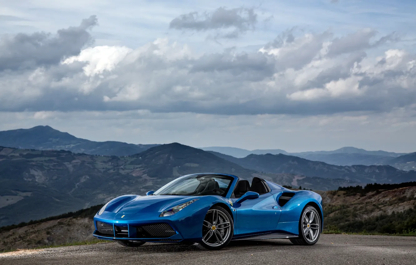 Фото обои Ferrari, кабриолет, феррари, спайдер, Spider, 488