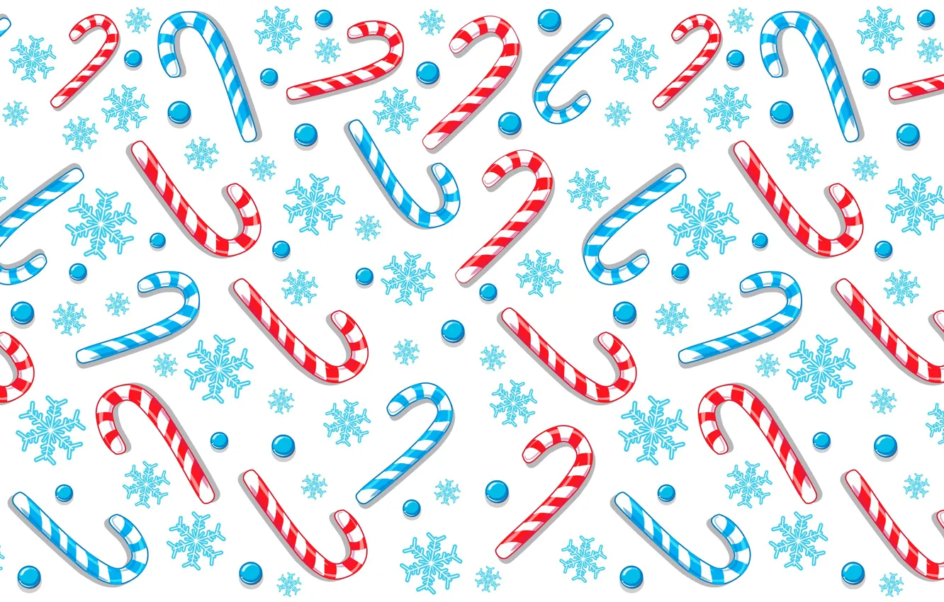 Фото обои снежинки, узор, палочки, конфеты