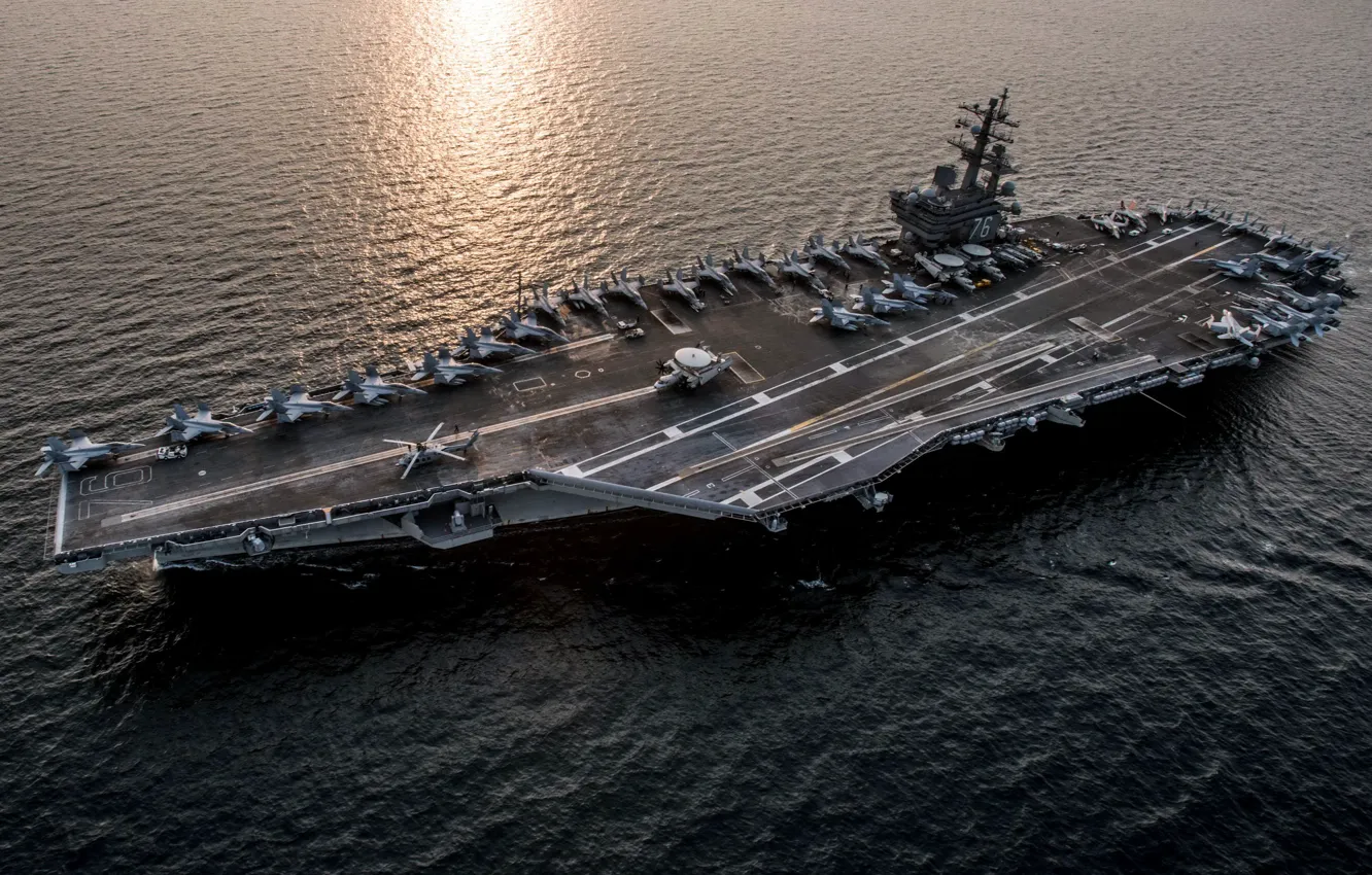 Фото обои корабль, армия, флот, USS Ronald Reagan (CVN 76)