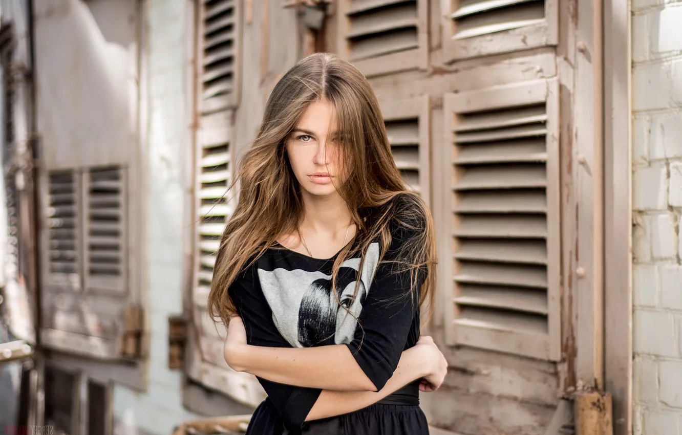 Фото обои girl, fashion, dress, brown eyes, model, beauty, lady, women