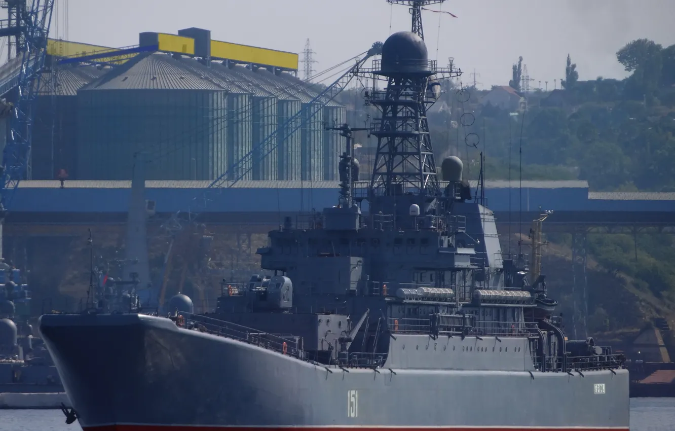 Фото обои корабль, большой, ВМФ, десантный, Севастополь, Черноморский Флот, &ampquot;Азов&ampquot;, БДК